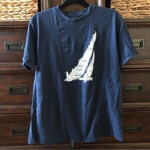 Nutuica blue short sleeve graphic tee in size L